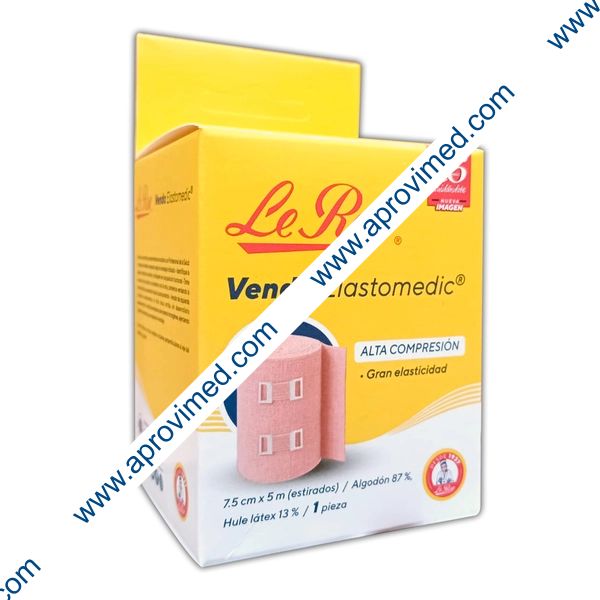 VENDA ELASTOMEDIC (Le Roy) A: 7.5cm. L: 5mt. c/1 Pza.