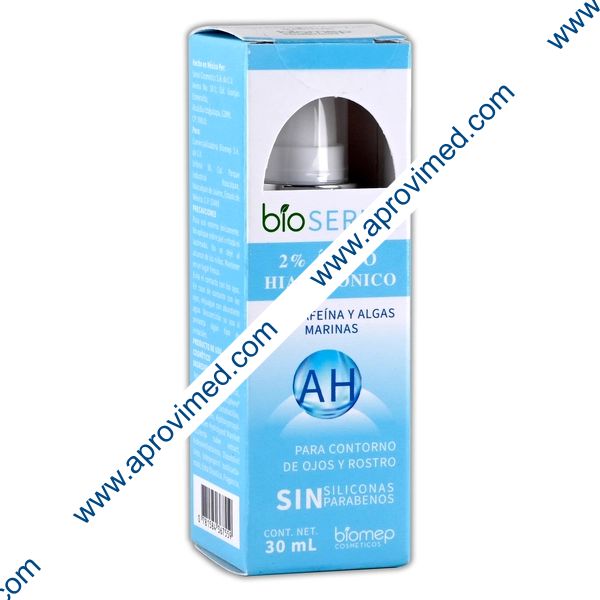 BIO SERUM c/2% ÁCIDO HIALURÓNICO SOL. Fco. c/30 ML.