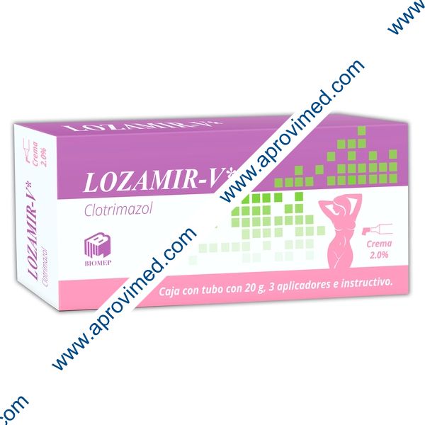 LOZAMIR-V CREMA VAGINAL 2% Tubo c/20 G. y 3 Aplics.