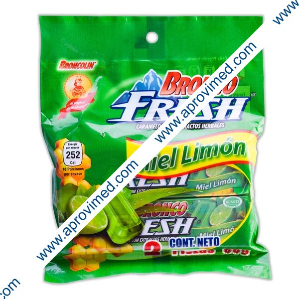 BRONCO FRESH CARAMELO Miel Limón c/2 Pzs. 66 G.