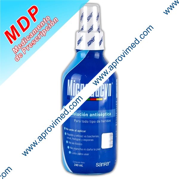 MICRODACYN SOL. ANTISÉPTICA Fco. Atomizador 240 ML. 55 PPM.