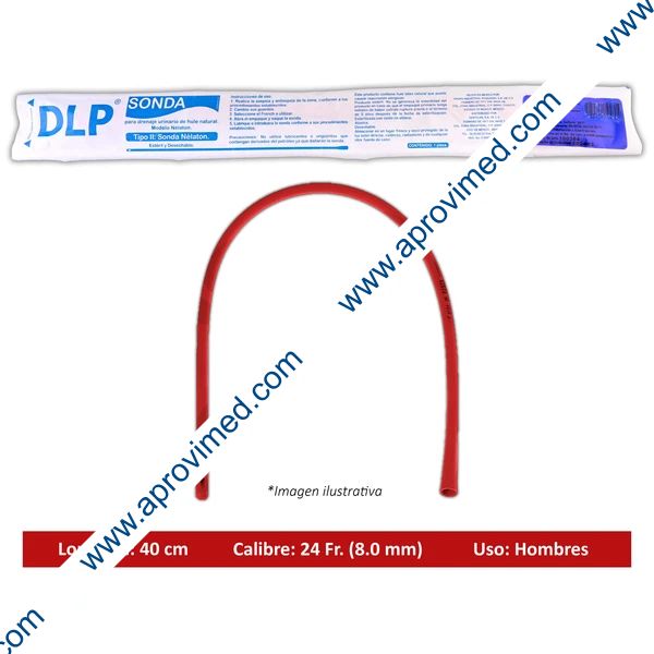 SONDA NÉLATON de LÁTEX (DLP) Long. 40cm. Cal. 24 Fr. c/1 Pza.