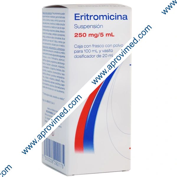 ERITROMICINA (Neolpharma) SUSP. Fco. 100 ML. 250 MG/5 ML.