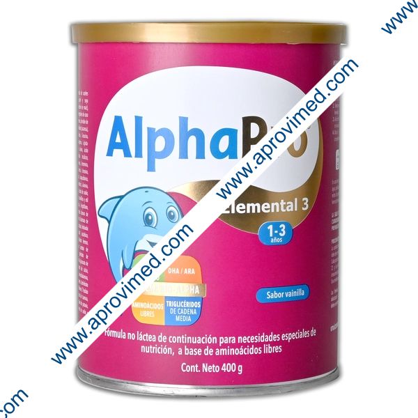ALPHAPRO ELEMENTAL 3 (1-3 Años) LECHE en POLVO Lata c/400 G.