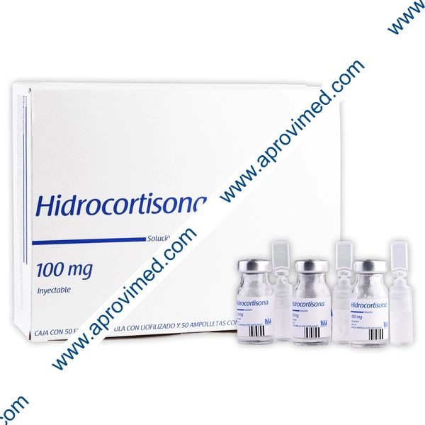 HIDROCORTISONA (Pisa) Sol. Iny. c/50 FCO. AMP. 100 MG/2 ML.