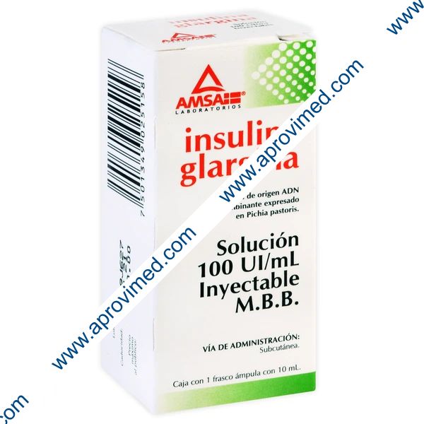 INSULINA GLARGINA (Amsa) Sol. Iny. c/1 FCO. AMP. 10 ML. 100 UI/1 ML.