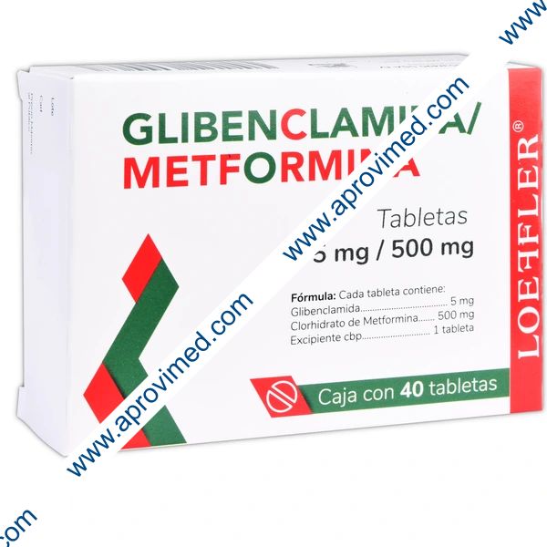 GLIBENCLAMIDA/METFORMINA (Loeffler) c/40 TABS. 5/500 MG.