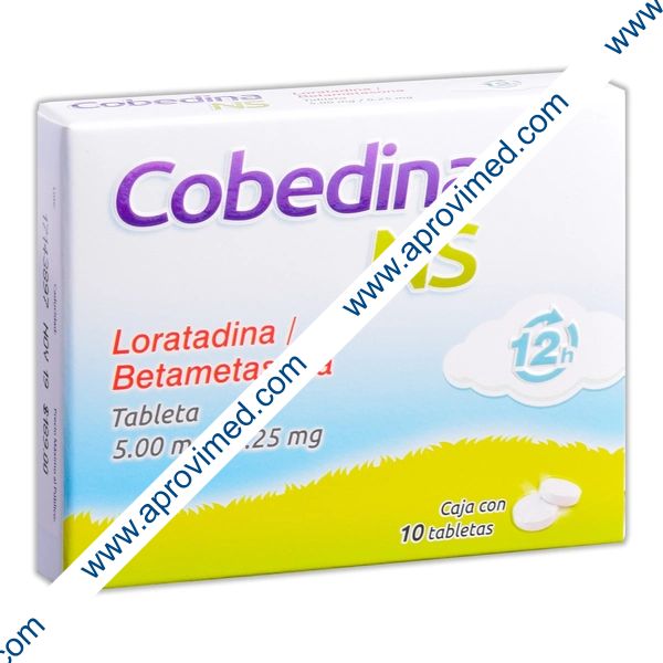 COBEDINA-NS 12H c/10 TABS. 5.0/0.25 MG.
