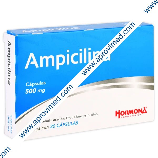 AMPICILINA (Hormona) c/20 CAPS. 500 MG.