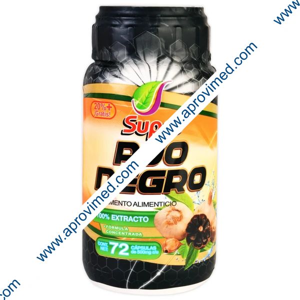 SUPRA AJO NEGRO c/72 CAPS. 500 MG.
