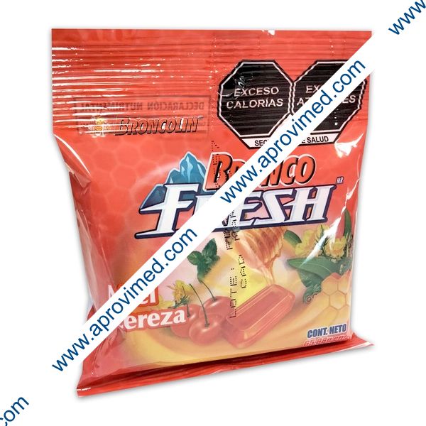 BRONCO FRESH CARAMELO Miel Cereza c/2 Pzs. 66 G.
