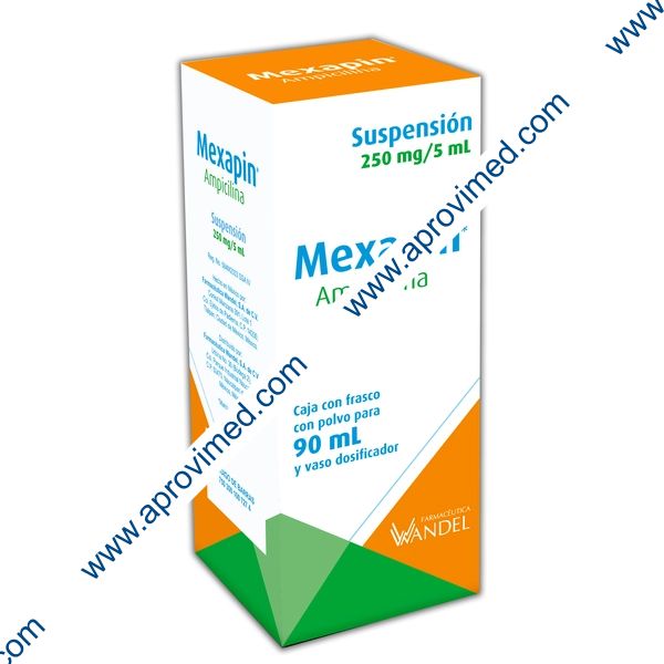MEXAPIN SUSP. Fco. 90 ML. 250 MG/5 ML.