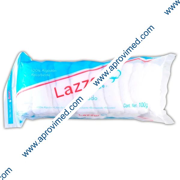 ALGODÓN ABSORBENTE PLISADO (Lazzer Care) Bolsa c/100 G.