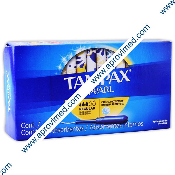 TAMPAX PEARL Absorción REGULAR c/8 Abntes. Internos.