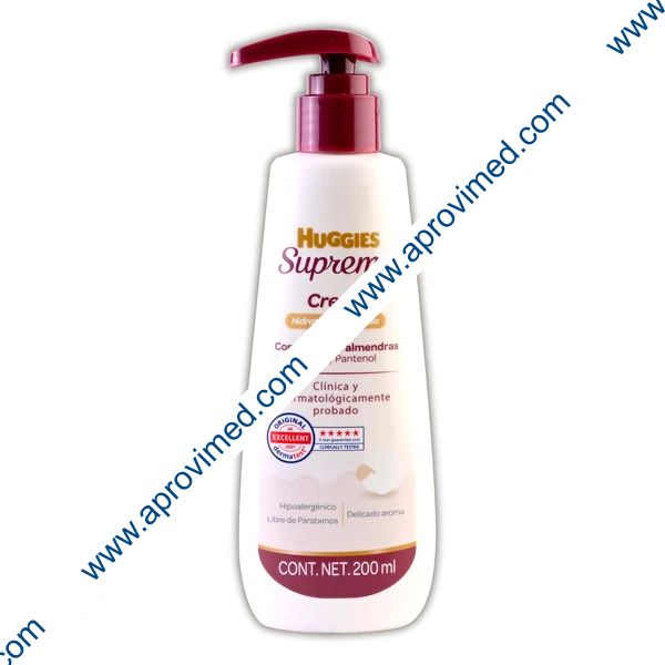 HUGGIES SUPREME Crema Corporal p/Bebé Fco. c/200 ML.