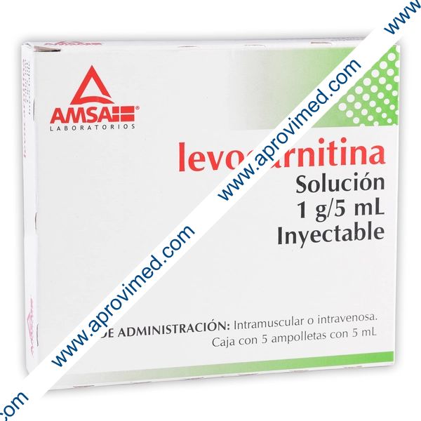 LEVOCARNITINA (Amsa) Sol. Iny. c/5 AMPTAS. 1 G/5 ML.