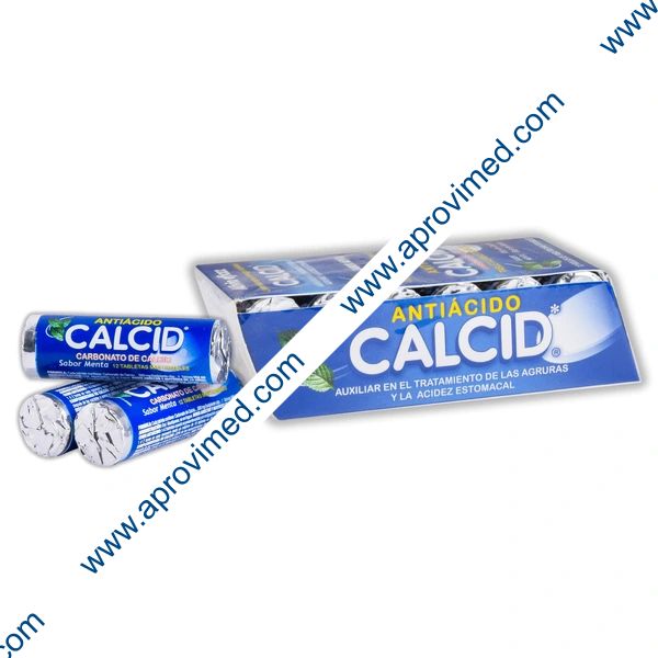 CALCID Sab. Menta Exhib. c/12 ROLLOS c/12 TABS. Mast. 500 MG.