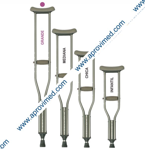 PAR DE MULETAS AXILAR de ALUMINIO (Eko-Mobility) Talla AD/Gde.
