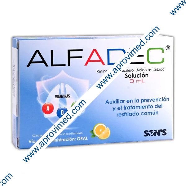 ALFADEC Sol. Oral c/5 AMPTAS. 3 ML. 6000 UI/1200 UI/499.65 MG.