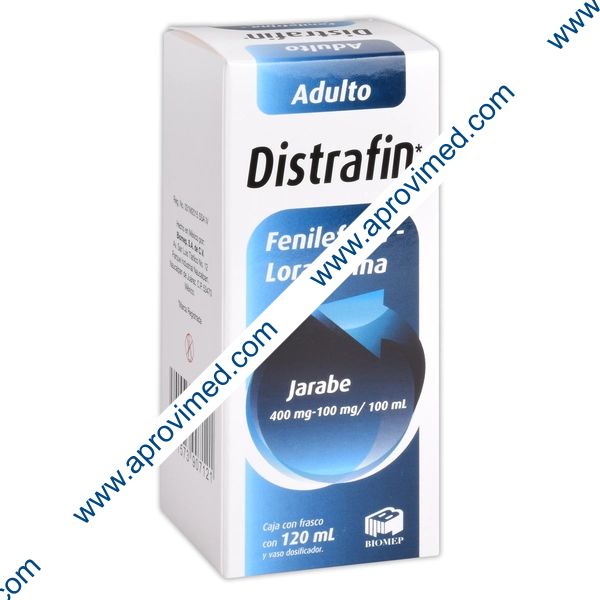 DISTRAFIN JARABE Adulto Fco. 120 ML. 400-100 MG/100 ML.