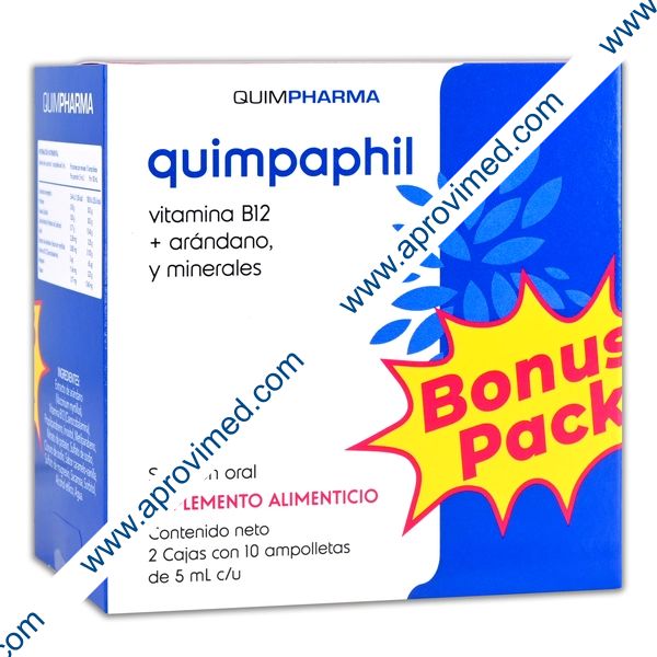 QUIMPAPHIL SOLUCIÓN Oral c/2x10 AMPTAS. 5 ML. (Bonus Pack)