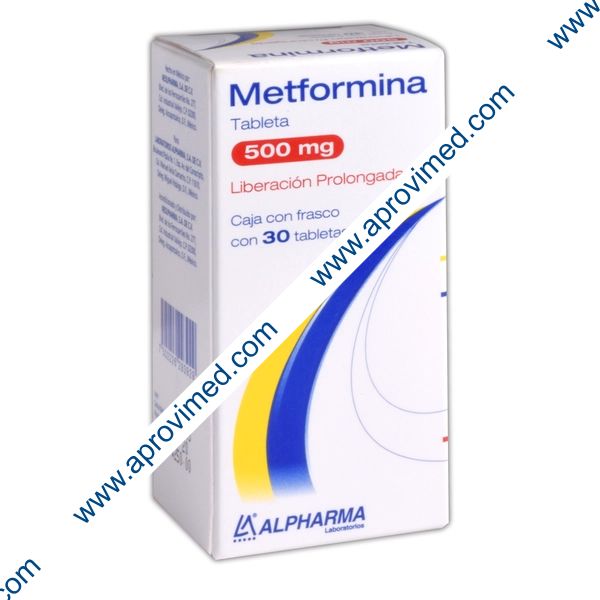 METFORMINA (Alpharma) c/30 TABS. L.P. 500 MG.