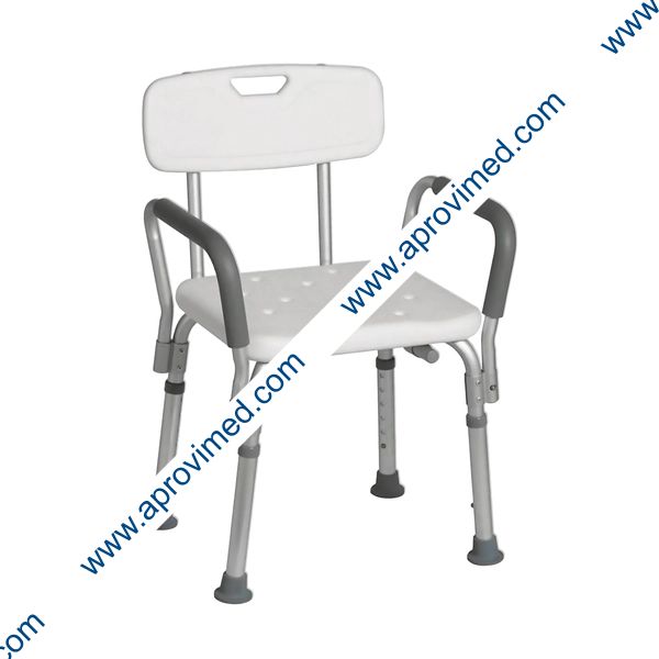 BANCO p/DUCHA DESCANZA BRAZO Desmontable c/RESPALDO (Super Confort).