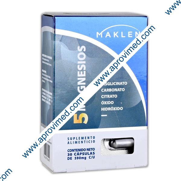 5 MAGNESIOS (Maklen) c/30 CAPS. 590 MG.