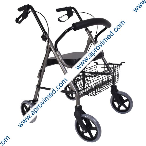 ANDADERA ROLLATOR TITANIUM c/ASIENTO y CANASTILLA.