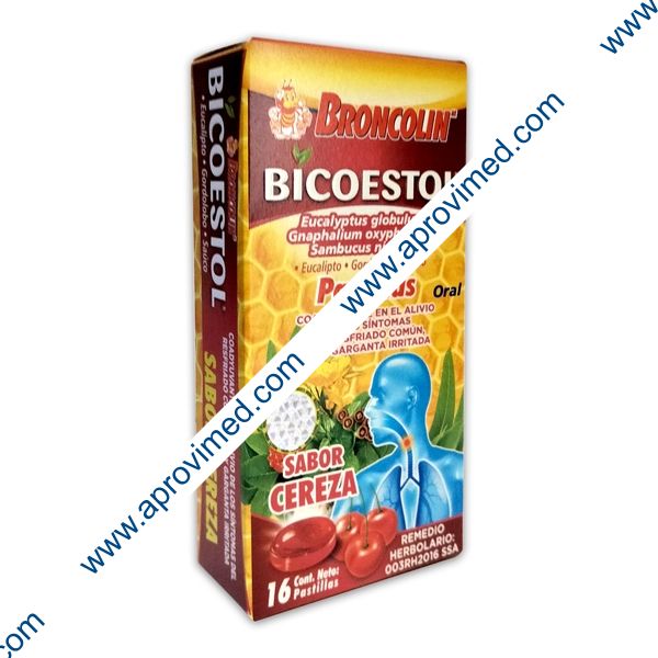 BICOESTOL Sabor Cereza c/16 PASTILLAS 2.5 G.