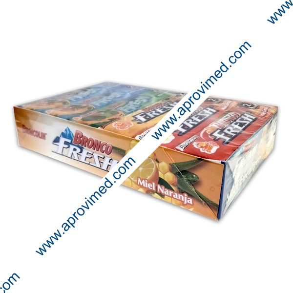 BRONCO FRESH Sabor Mixto Tubo. c/9 CARAMELOS 3.66 G. Exh. c/12 Pzs.