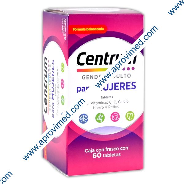 CENTRUM GENDER ADULTO p/MUJERES c/60 TABS.