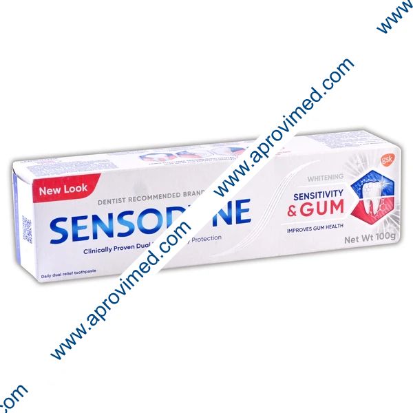 SENSODYNE SENSIBILIDAD & ENCÍAS Crema Dental Blanqueador Tubo c/100 G.