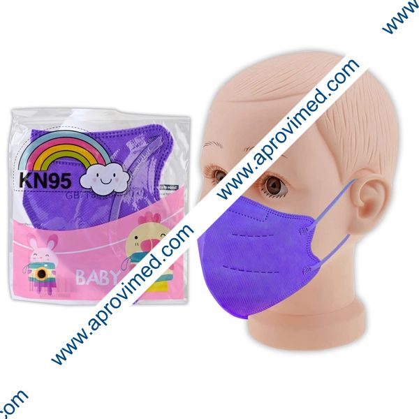 MASCARA PROTECTORA INFANTIL KN95 Col. Morado BOLSA c/1 Pza.