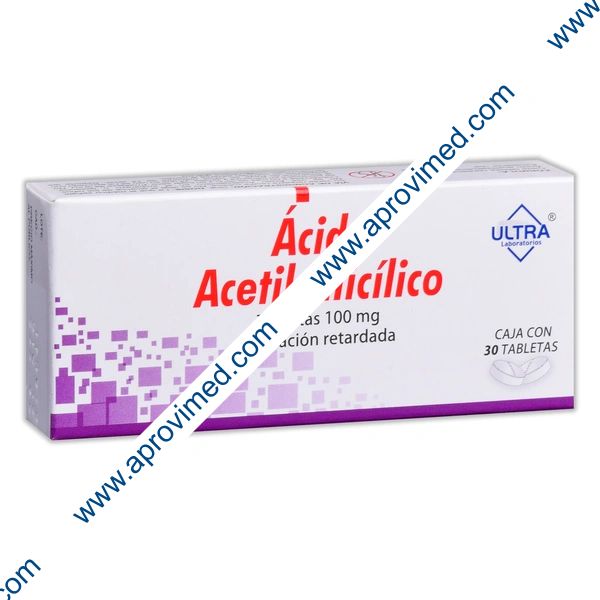 ÁCIDO ACETILSALICÍLICO (Ultra) c/30 TABS. L.R. 100 MG.