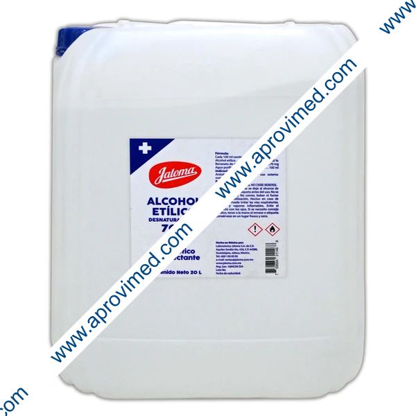 ALCOHOL ETÍLICO Desnaturalizado (Jaloma) 70% Bidón c/20 L.