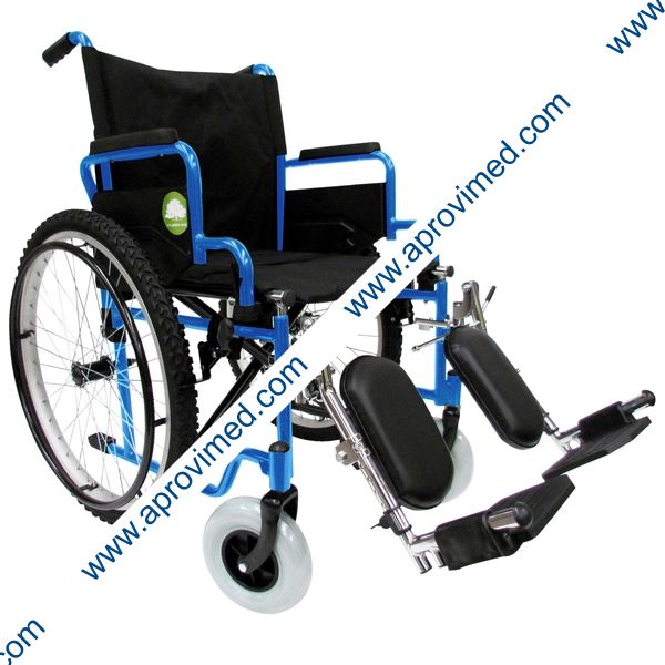 SILLA DE RUEDAS TODO TERRENO c/ELEVAPIERNAS (Color Azul) 19"