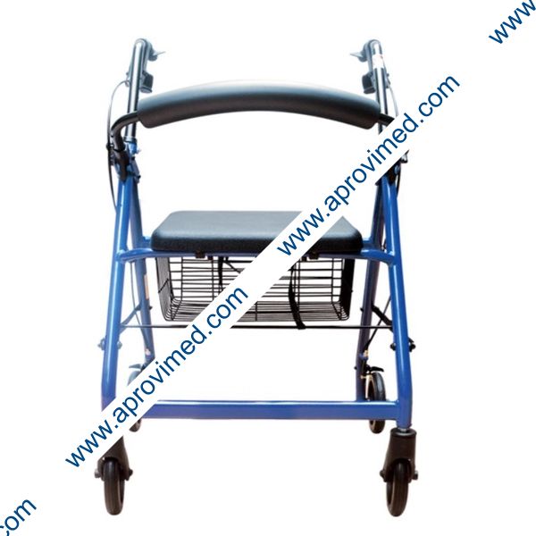 ANDADERA ROLLATOR ALUMINIO c/CANASTILLA (Eko-Mobility) Col. Azul.