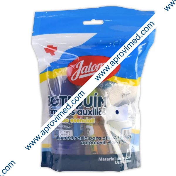 BOTIQUÍN PRIMEROS AUXILIOS (Jaloma) "Cont. Esencial" Bolsa c/13 Pzs.