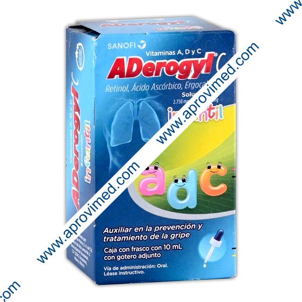 ADEROGYL-C SOL. Infantil Fco. Gotero 10 ML. 2.750-0.010-60 MG/1 ML.