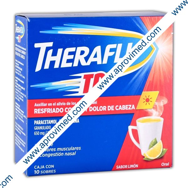 THERAFLU TD c/10 SOBS. GRANULADO Sab. Limón 650/10 MG.