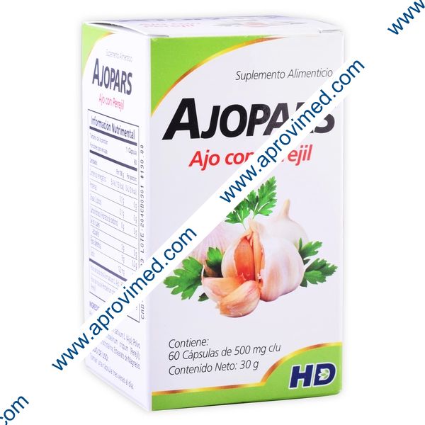 AJOPARS c/60 CAPS. 500 MG.