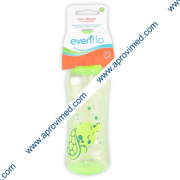 BIBERÓN "Evenflo" Colores Varios c/MAMILA 8 OZ/240 ML.