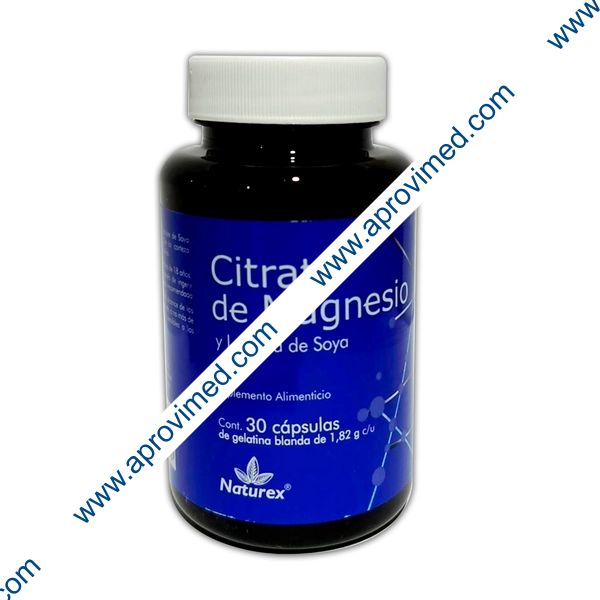 CITRATO DE MAGNESIO/LECITINA DE SOYA (Naturex) c/30 CAPS. 1.82 G.
