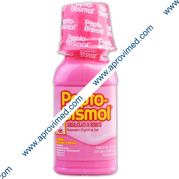 PEPTO-BISMOL Sab. Original SUSP. Fco. 118 ML. 1.75 G/100 ML.