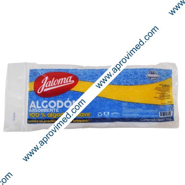 ALGODON ABSORBENTE PLISADO (Jaloma) Bolsa c/ 10 G.