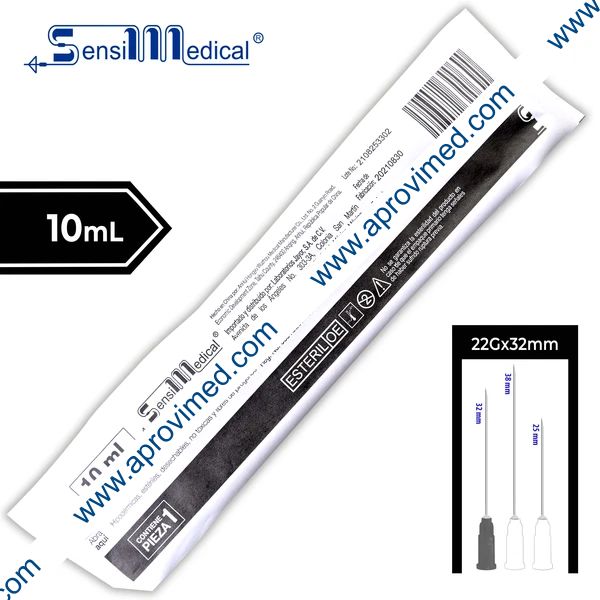 JERINGA 10 mL. (SensiMedical) c/AGUJA 22Gx32mm. c/1 Pza.