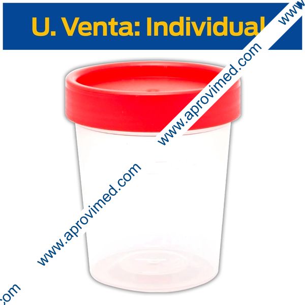 VASO RECOLECTOR p/MUESTRAS (Plastic World) Estéril 100 ML. Paq. c/1 pza.