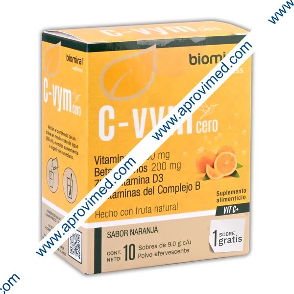 C-VYM POLVO Efervescente CERO AZÚCAR c/10 SOBS. 9 G.