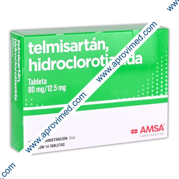 TELMISARTÁN/HIDROCLOROTIAZIDA (Amsa) c/14 TABS. 80/12.5 MG.